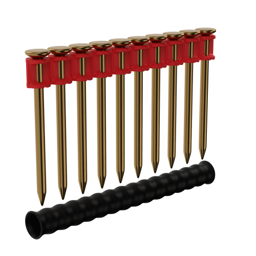 Collated Drive Pins, With 9mm Head & Rubber Spring