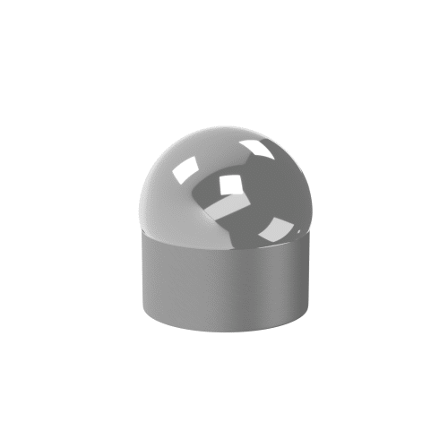 50.8mm Round, End Cap, Raised Dome Style