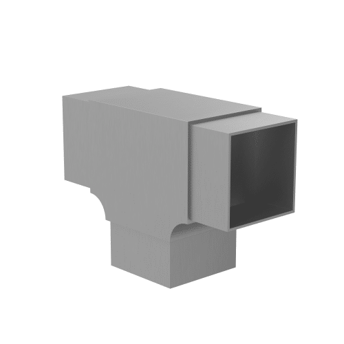 50.8mm Square, Tee, InLine
