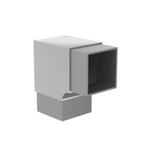 50.8mm Square, Elbow 90 Degree